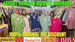 Cheapest Export Surplus | W Biba Aureila 100% Original | Kurti & Skd | WHOLESALE From Big Warehouse