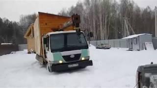 Мобильные бани. Доставка мобильных бань зимой на участок.