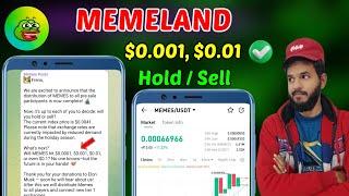 Memeland $MEMES Token Value update| Memeland Presale Value $0.001,$0.01 | Memeland Listing value