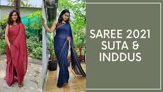 Suta & Myntra Sari haul l Inddus saree l try on haul l Marathi saree haul Rakshabandan रक्षाबंधन
