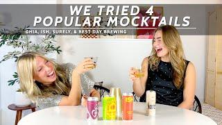 We Tried 4 Mocktails | Non-Alcoholic Taste Test Surely, Ish, Ghia, Best Day Brewing