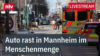 LIVE: Auto rast in Menschenmenge - Zwei Tote in Mannheim