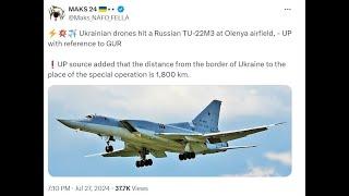 Ukraine Hits Olenya Air Base Near Finland with Drones (1,800KM Away) Tu-22M Reported Hit!