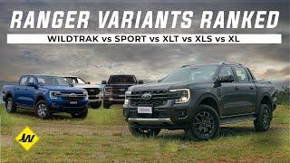 2023 Ford Ranger Variants Ranked  -Wildtrak vs Sport vs XLT vs XLS vs XL 4x4