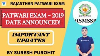 Rajasthan Patwari Exam - 2019 Date Announced l Important Updates | RPSC/RSMSSB Patwar