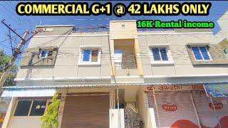 Low price house for sale in Hyderabad || Commercial G+1 @ 42 Lakhs only || 16K Rental income ||