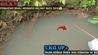 ASTAGA.!! LAGI FOKUS MANCING NILEM DAN WADER SEHABIS HUJAN BESAR || SEGEROMBOLAN IKAN TAWES NGAMUK