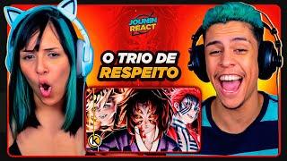 Akaza, Douma & Kokushibo - Lua de Sangue | Okabe feat. M4rkim & AniRap | [React em Casal] 